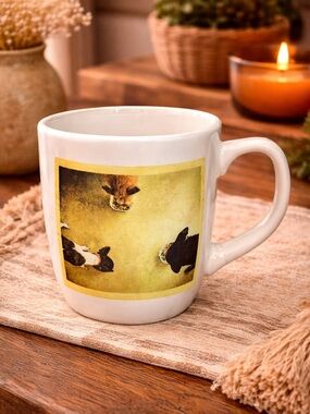 Rae Dunn "Share a Meal With Friends"‎ French Bull Dogs Mug